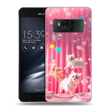 Силиконовый чехол на ASUS ZenFone AR с принтом милые котики