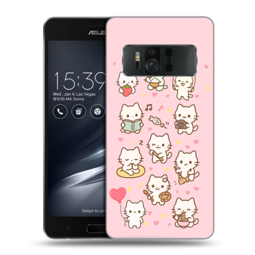 Силиконовый чехол на ASUS ZenFone AR с принтом Hello Kitty Хелоу Кити
