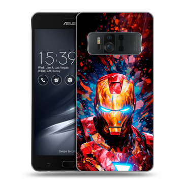 Силиконовый чехол на ASUS ZenFone AR с принтом Железный человек Ironman