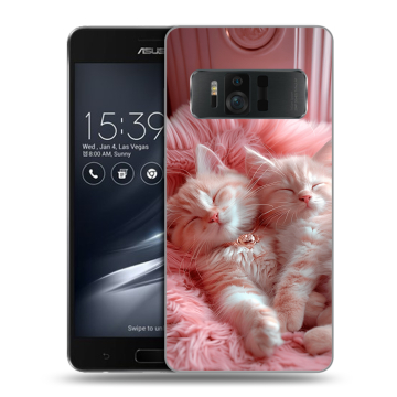 Силиконовый чехол на ASUS ZenFone AR с принтом котята котики