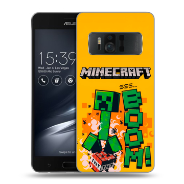 Силиконовый чехол на ASUS ZenFone AR с принтом Майнкрафт Minecraft