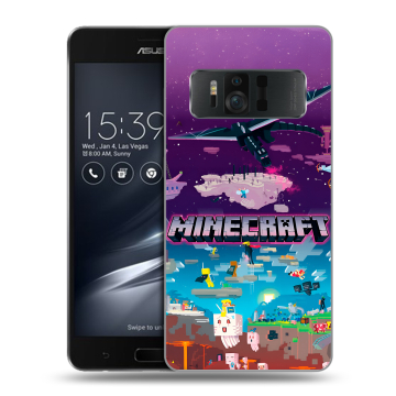 Силиконовый чехол на ASUS ZenFone AR с принтом Майнкрафт Minecraft