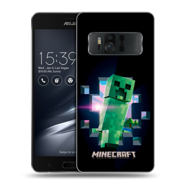 Силиконовый чехол на ASUS ZenFone AR с принтом Майнкрафт Minecraft