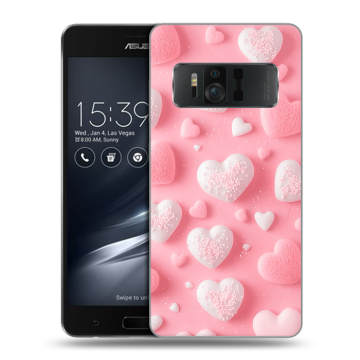 Силиконовый чехол на ASUS ZenFone AR с принтом Сердечки Силиконовый чехол на ASUS ZenFone AR с принтом Сердечки