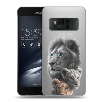 Силиконовый чехол на ASUS ZenFone AR с принтом Львы