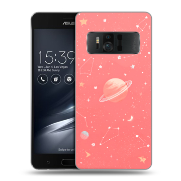 Силиконовый чехол на ASUS ZenFone AR с принтом Розовый космос