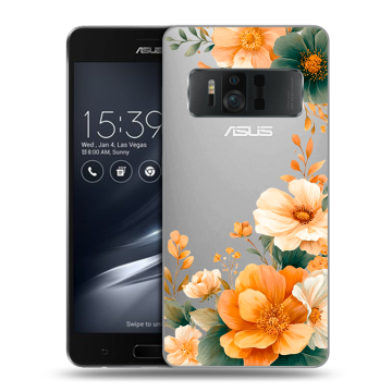 Силиконовый чехол на ASUS ZenFone AR с принтом Цветы принт