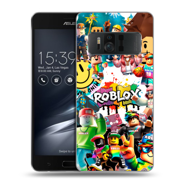 Силиконовый чехол на ASUS ZenFone AR с принтом Roblox Роблокс