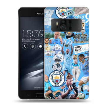 Силиконовый чехол на ASUS ZenFone AR с принтом Man City Манчестер Сити