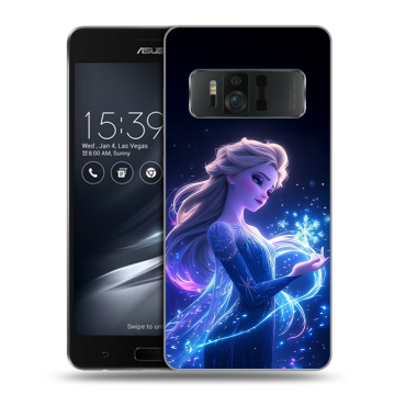 Силиконовый чехол на ASUS ZenFone AR с принтом Холодное сердце Frozen