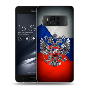 Силиконовый чехол на ASUS ZenFone AR с принтом Флаг России Силиконовый чехол на ASUS ZenFone AR с принтом Флаг России