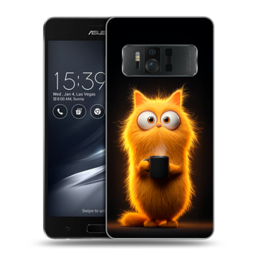 Силиконовый чехол на ASUS ZenFone AR с принтом Смешной кот