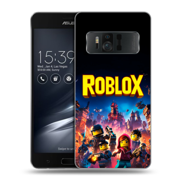 Силиконовый чехол на ASUS ZenFone AR с принтом Roblox Роблокс