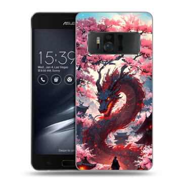Силиконовый чехол на ASUS ZenFone AR с принтом Дракон Японский Силиконовый чехол на ASUS ZenFone AR с принтом Дракон Японский