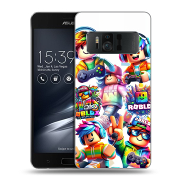 Силиконовый чехол на ASUS ZenFone AR с принтом Roblox Роблокс