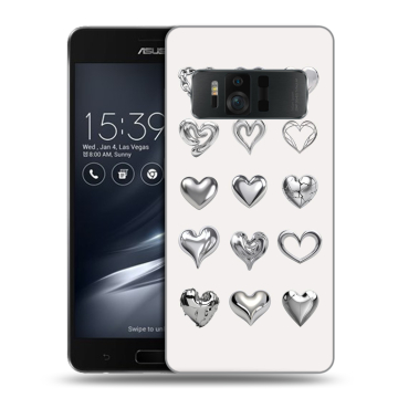 Силиконовый чехол на ASUS ZenFone AR с принтом Y2K сердечки