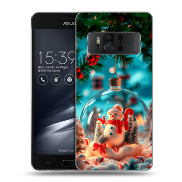 Силиконовый чехол на ASUS ZenFone AR с принтом Новый год