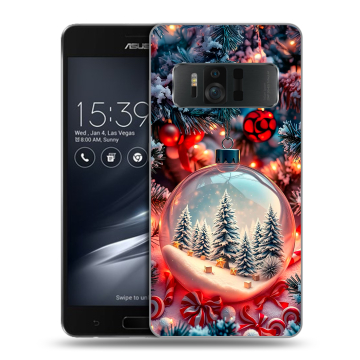 Силиконовый чехол на ASUS ZenFone AR с принтом Новый год