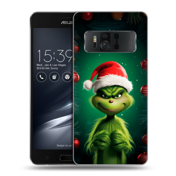 Силиконовый чехол на ASUS ZenFone AR с принтом Гринч Новый год Рождество