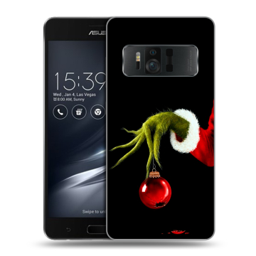 Силиконовый чехол на ASUS ZenFone AR с принтом Новый год Гринч