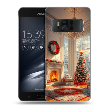 Силиконовый чехол на ASUS ZenFone AR с принтом Новый год