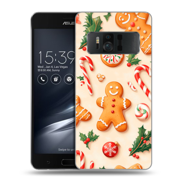 Силиконовый чехол на ASUS ZenFone AR с принтом Новый год