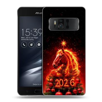 Силиконовый чехол на ASUS ZenFone AR с принтом Новый год