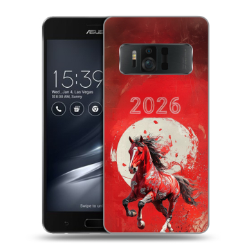 Силиконовый чехол на ASUS ZenFone AR с принтом Новый год