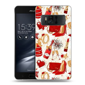 Силиконовый чехол на ASUS ZenFone AR с принтом Новый год