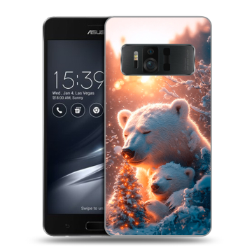 Силиконовый чехол на ASUS ZenFone AR с принтом Новый год