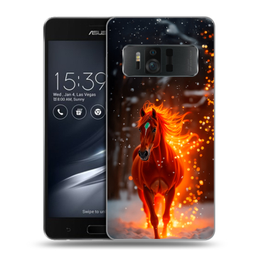 Силиконовый чехол на ASUS ZenFone AR с принтом Новый год