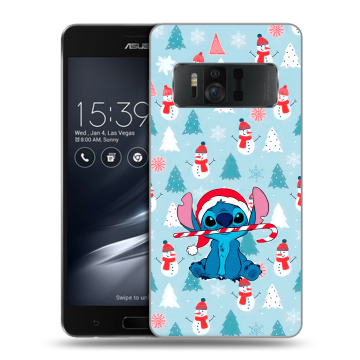 Силиконовый чехол на ASUS ZenFone AR с принтом Стич Новый год