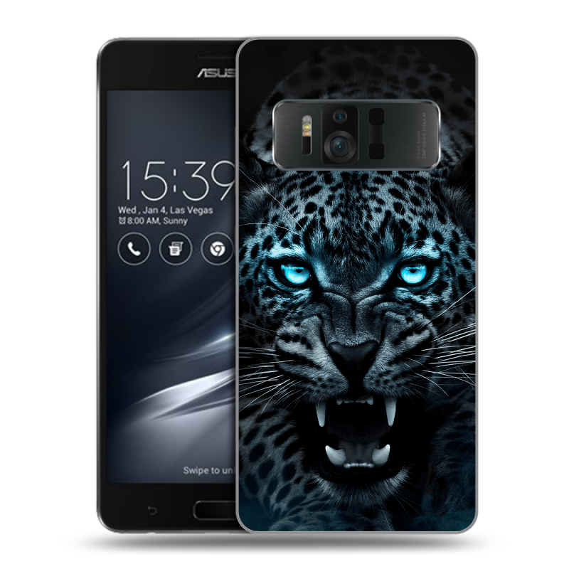 Силиконовый чехол на ASUS ZenFone AR с принтом Темный леопард Силиконовый чехол на ASUS ZenFone AR с принтом Темный леопард