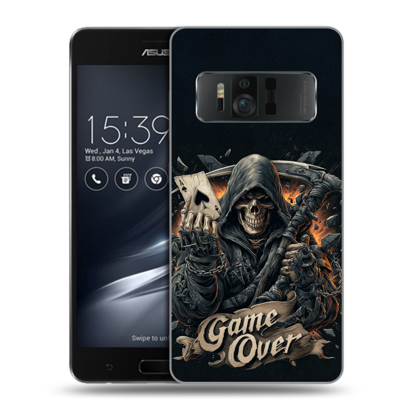 Силиконовый чехол на ASUS ZenFone AR с принтом Скелет карты Силиконовый чехол на ASUS ZenFone AR с принтом Скелет карты