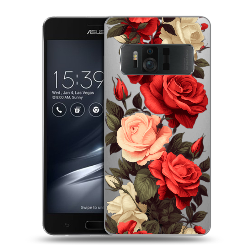 Пластиковый чехол на ASUS ZenFone AR с принтом Розы Пластиковый чехол на ASUS ZenFone AR с принтом Розы