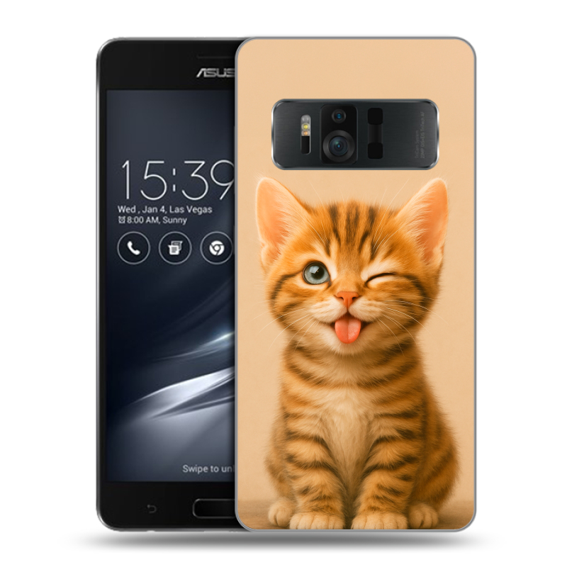 Пластиковый чехол на ASUS ZenFone AR с принтом котенок Пластиковый чехол на ASUS ZenFone AR с принтом котенок