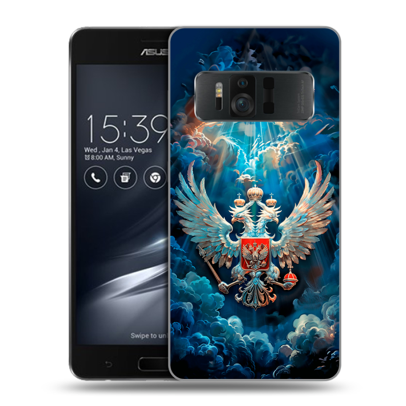 Пластиковый чехол на ASUS ZenFone AR с принтом Герб флаг России Пластиковый чехол на ASUS ZenFone AR с принтом Герб флаг России