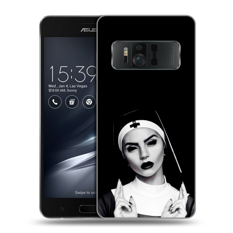 Силиконовый чехол на ASUS ZenFone AR с принтом монашка Силиконовый чехол на ASUS ZenFone AR с принтом монашка