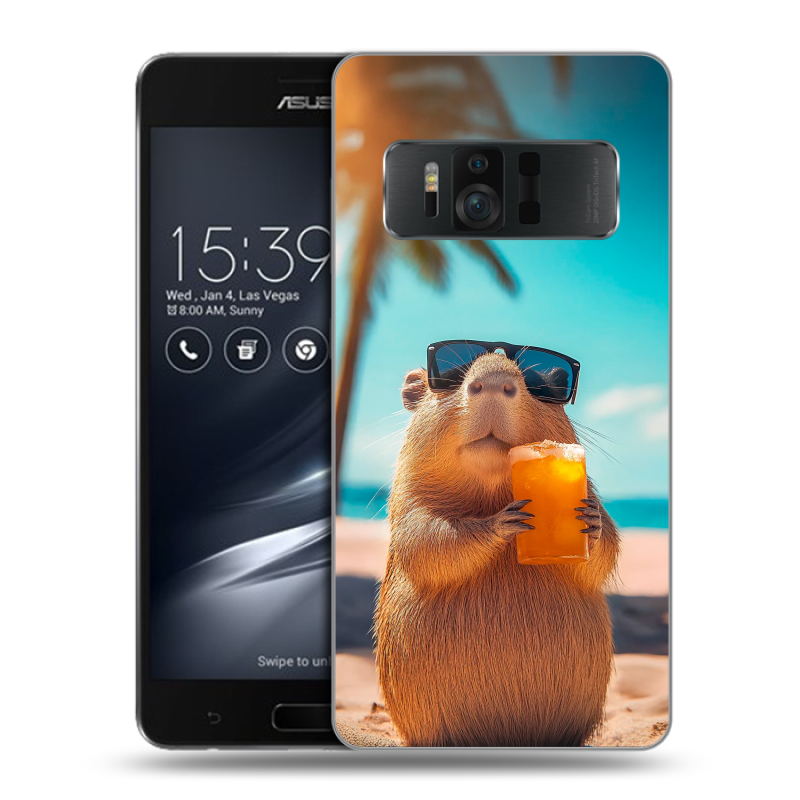 Пластиковый чехол на ASUS ZenFone AR с принтом Капибара Пластиковый чехол на ASUS ZenFone AR с принтом Капибара
