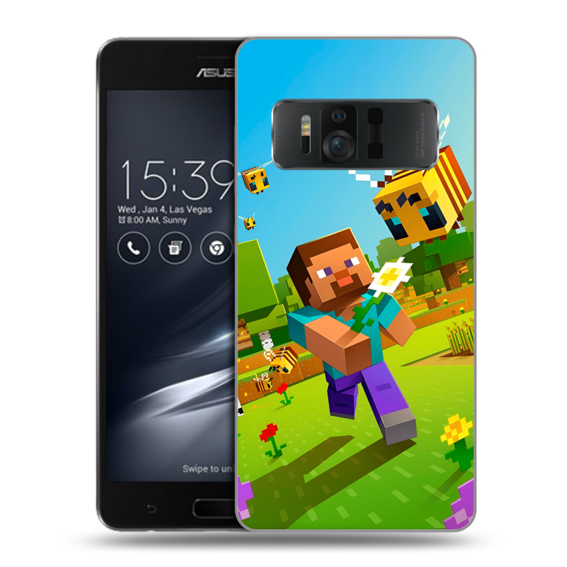 Пластиковый чехол на ASUS ZenFone AR с принтом Майнкрафт Minecraft Пластиковый чехол на ASUS ZenFone AR с принтом Майнкрафт Minecraft