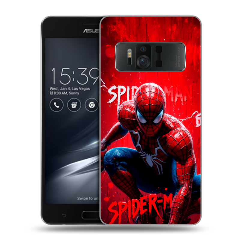 Пластиковый чехол на ASUS ZenFone AR с принтом Spiderman Человек паук Пластиковый чехол на ASUS ZenFone AR с принтом Spiderman Человек паук