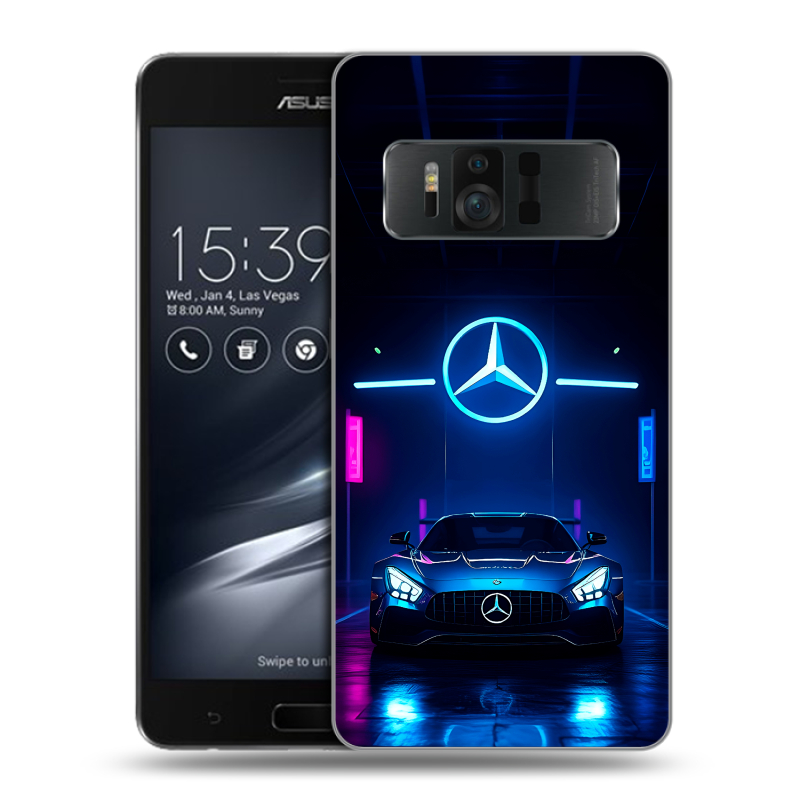 Пластиковый чехол на ASUS ZenFone AR с принтом Mercedes Мерседес Пластиковый чехол на ASUS ZenFone AR с принтом Mercedes Мерседес