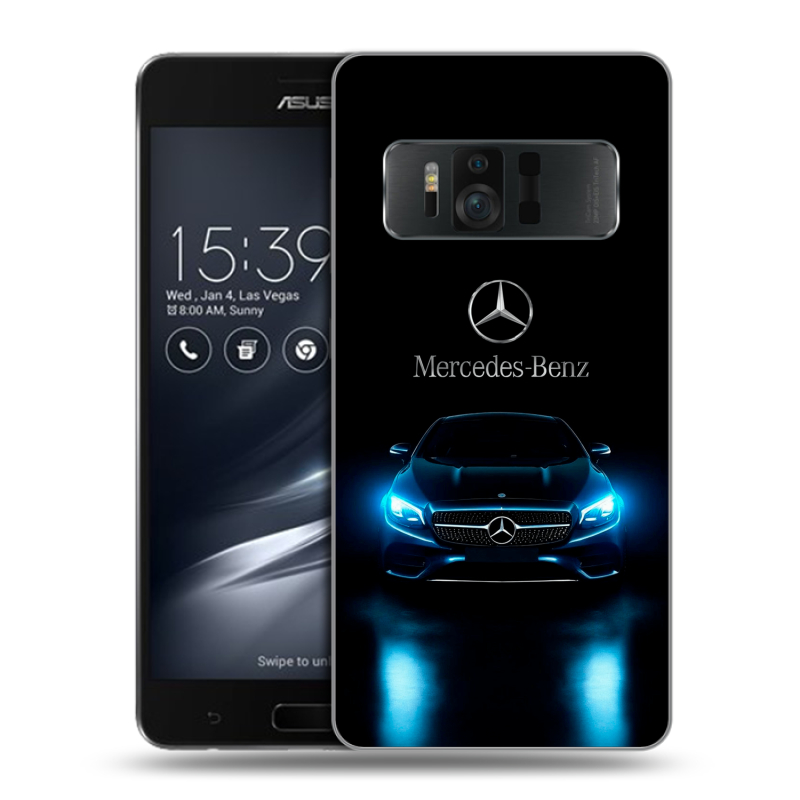 Силиконовый чехол на ASUS ZenFone AR с принтом Mercedes Мерседес Силиконовый чехол на ASUS ZenFone AR с принтом Mercedes Мерседес