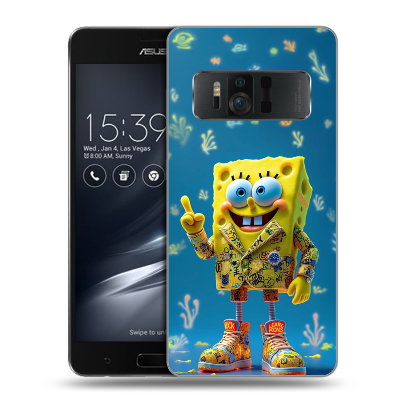 Силиконовый чехол на ASUS ZenFone AR с принтом Спанч боб Спанчбоб Силиконовый чехол на ASUS ZenFone AR с принтом Спанч боб Спанчбоб