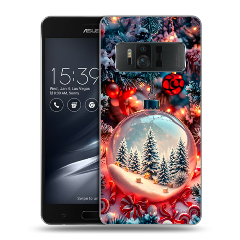 Пластиковый чехол на ASUS ZenFone AR с принтом Новый год Пластиковый чехол на ASUS ZenFone AR с принтом Новый год