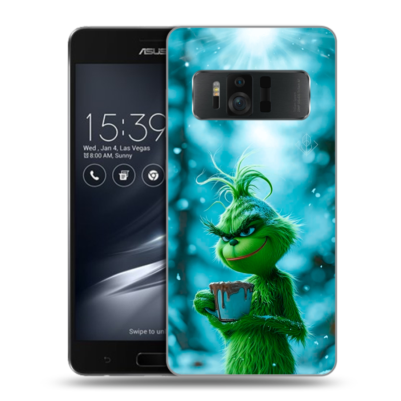 Пластиковый чехол на ASUS ZenFone AR с принтом Новый год гринч Пластиковый чехол на ASUS ZenFone AR с принтом Новый год гринч