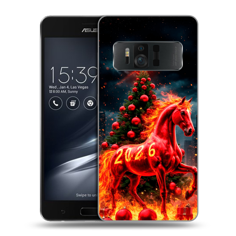 Силиконовый чехол на ASUS ZenFone AR с принтом Новый год Силиконовый чехол на ASUS ZenFone AR с принтом Новый год