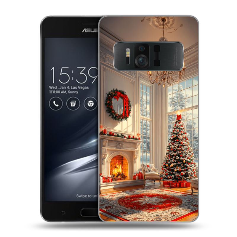 Силиконовый чехол на ASUS ZenFone AR с принтом Новый год Силиконовый чехол на ASUS ZenFone AR с принтом Новый год