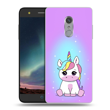 Силиконовый чехол на ZTE Blade V7 Plus с принтом Единорог