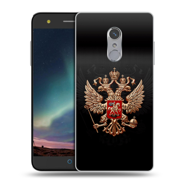 Силиконовый чехол на ZTE Blade V7 Plus с принтом Герб России